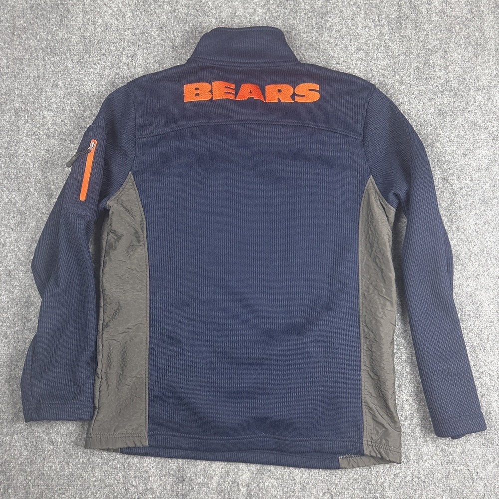 Chicago Bears NFL Team Apparel 1/4 Zip Waffle Knit Jacket Navy Small - Picture 5 of 6